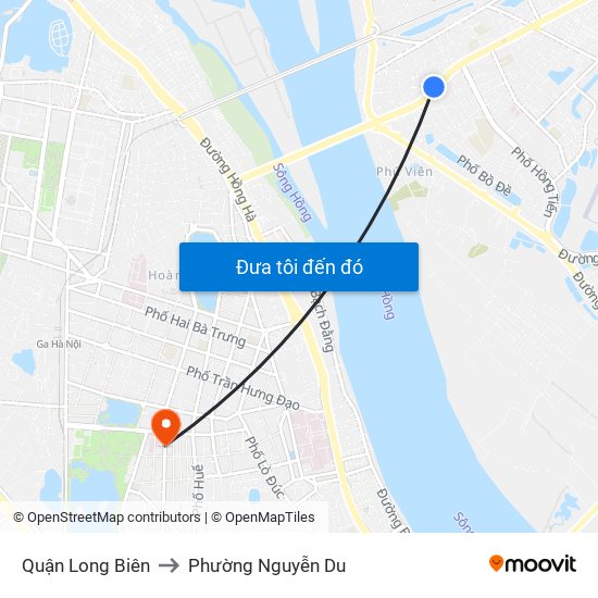Quận Long Biên to Phường Nguyễn Du map