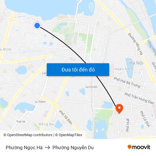 Phường Ngọc Hà to Phường Nguyễn Du map