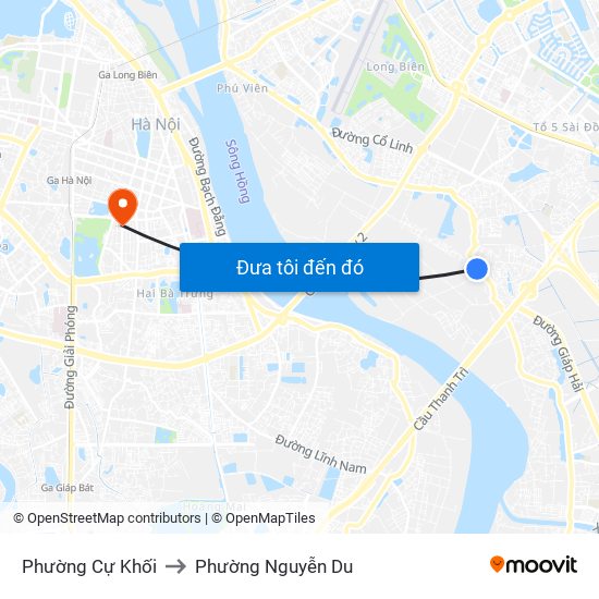 Phường Cự Khối to Phường Nguyễn Du map