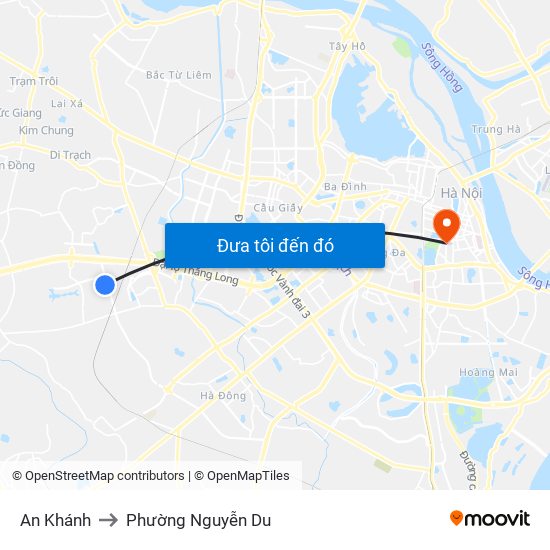 An Khánh to Phường Nguyễn Du map