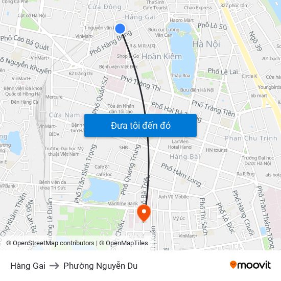 Hàng Gai to Phường Nguyễn Du map