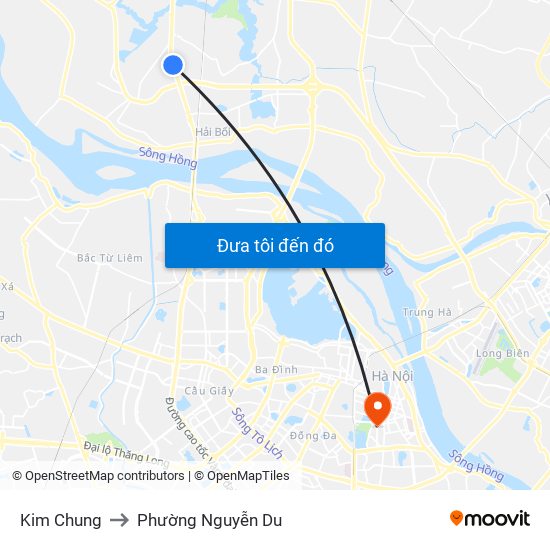 Kim Chung to Phường Nguyễn Du map