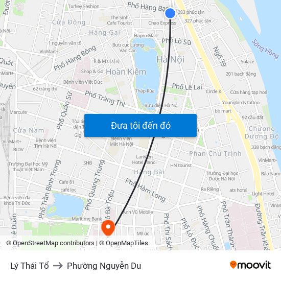 Lý Thái Tổ to Phường Nguyễn Du map