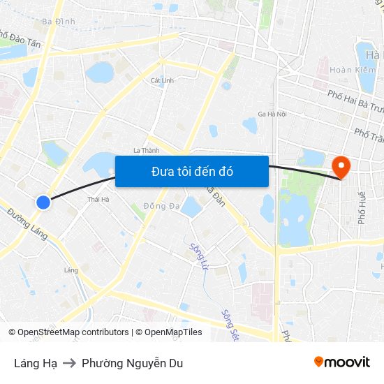 Láng Hạ to Phường Nguyễn Du map