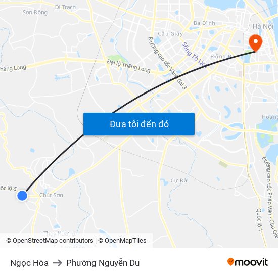 Ngọc Hòa to Phường Nguyễn Du map