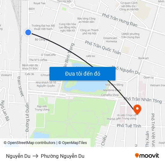 Nguyễn Du to Phường Nguyễn Du map