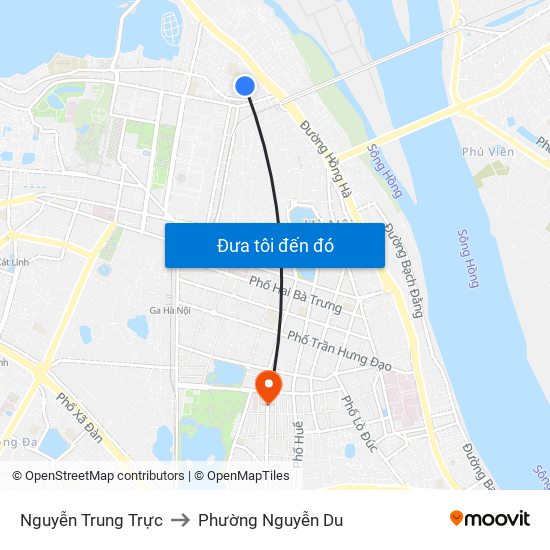 Nguyễn Trung Trực to Phường Nguyễn Du map