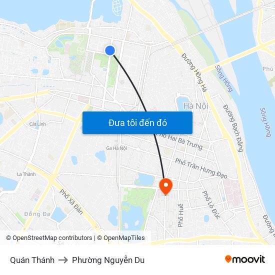 Quán Thánh to Phường Nguyễn Du map