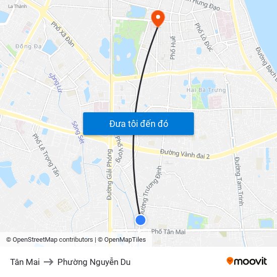 Tân Mai to Phường Nguyễn Du map