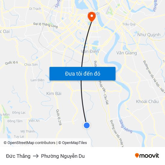 Đức Thắng to Phường Nguyễn Du map