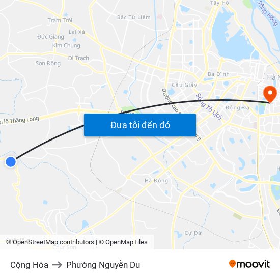 Cộng Hòa to Phường Nguyễn Du map