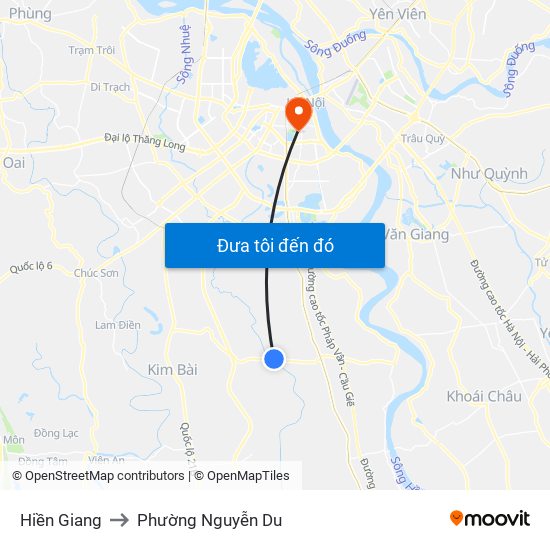 Hiền Giang to Phường Nguyễn Du map