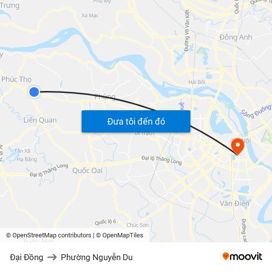 Đại Đồng to Phường Nguyễn Du map