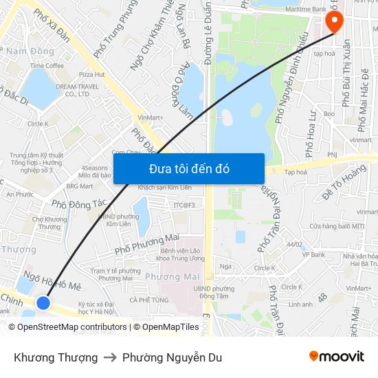 Khương Thượng to Phường Nguyễn Du map