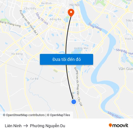 Liên Ninh to Phường Nguyễn Du map