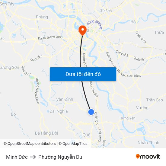 Minh Đức to Phường Nguyễn Du map