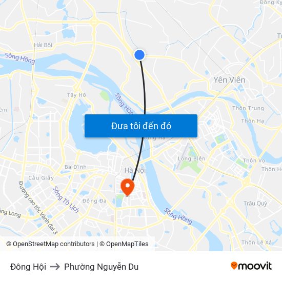 Đông Hội to Phường Nguyễn Du map