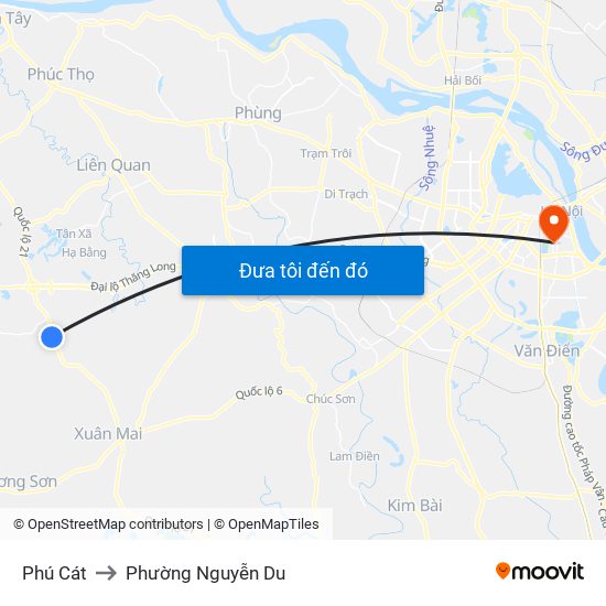 Phú Cát to Phường Nguyễn Du map