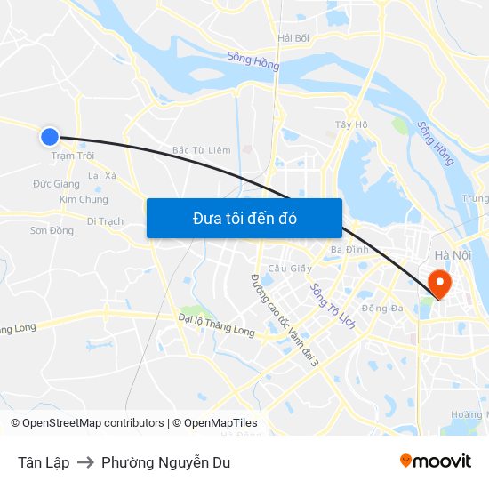 Tân Lập to Phường Nguyễn Du map