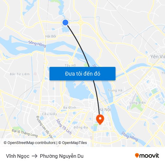 Vĩnh Ngọc to Phường Nguyễn Du map