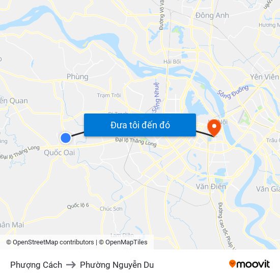 Phượng Cách to Phường Nguyễn Du map