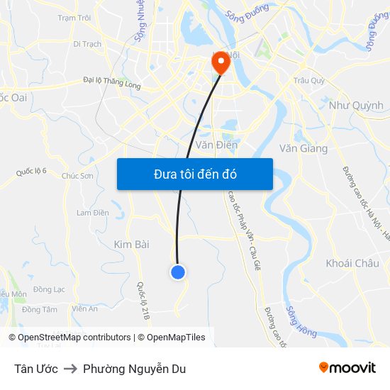Tân Ước to Phường Nguyễn Du map