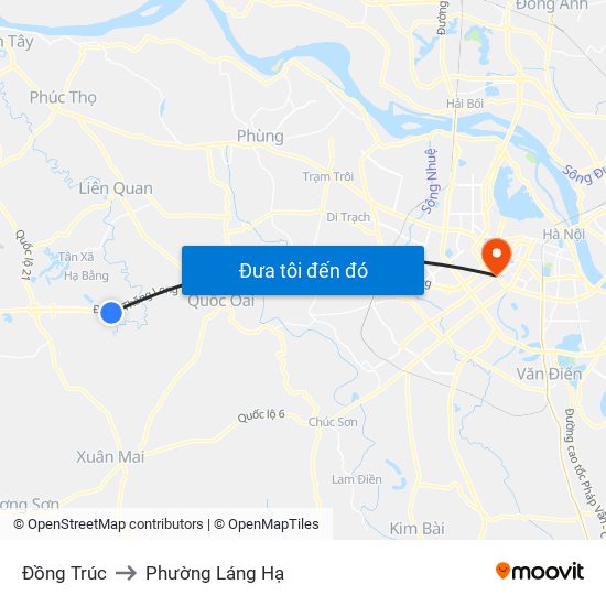 Đồng Trúc to Phường Láng Hạ map