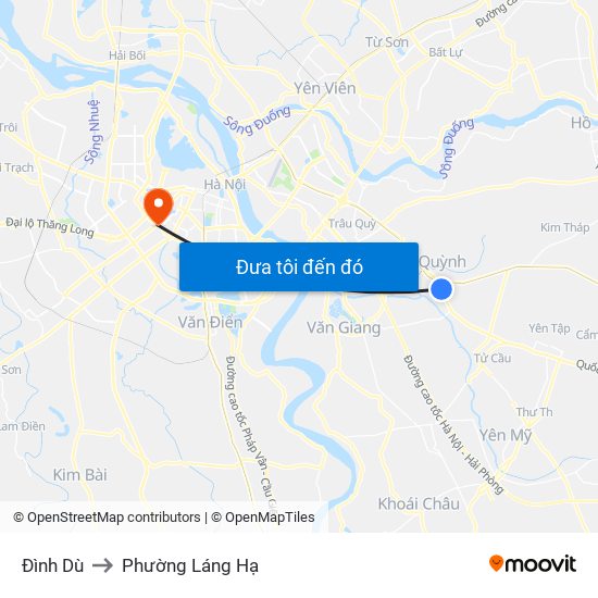 Đình Dù to Phường Láng Hạ map