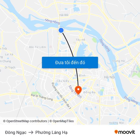 Đông Ngạc to Phường Láng Hạ map