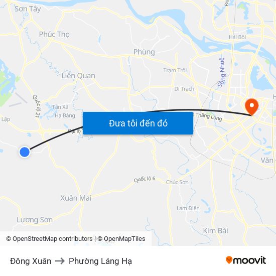 Đông Xuân to Phường Láng Hạ map