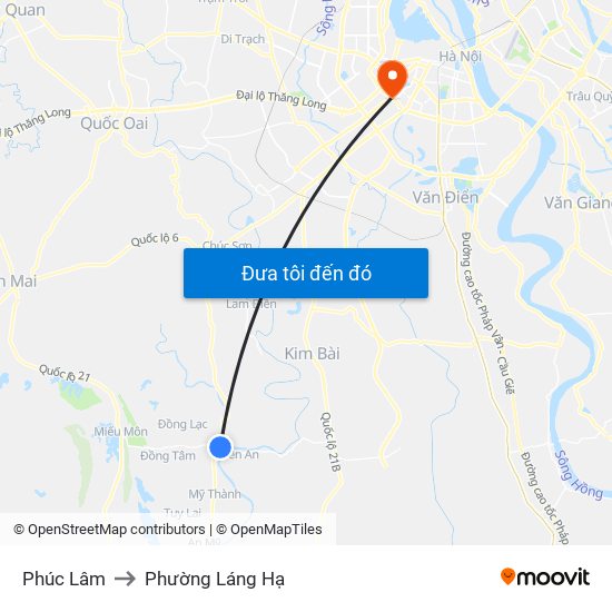 Phúc Lâm to Phường Láng Hạ map