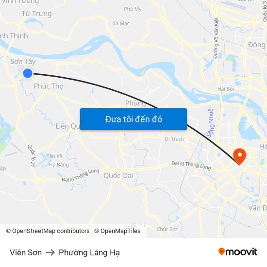 Viên Sơn to Phường Láng Hạ map