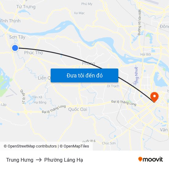 Trung Hưng to Phường Láng Hạ map