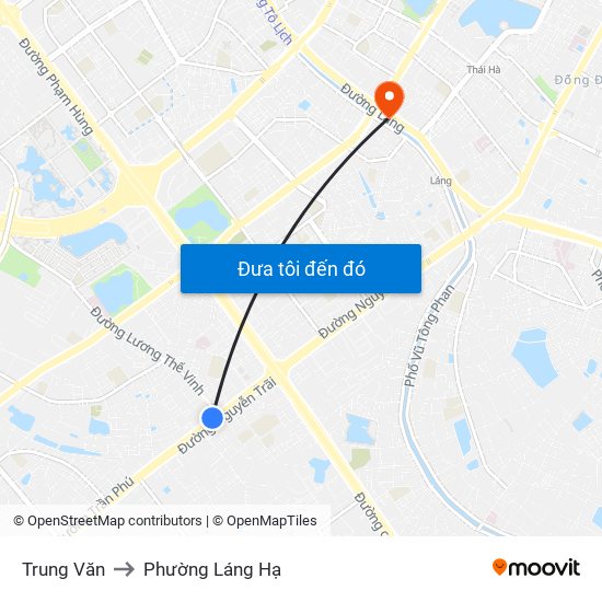 Trung Văn to Phường Láng Hạ map
