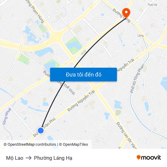 Mộ Lao to Phường Láng Hạ map