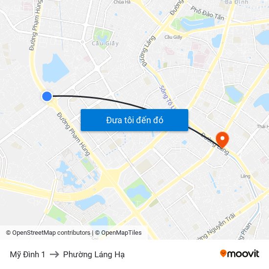 Mỹ Đình 1 to Phường Láng Hạ map