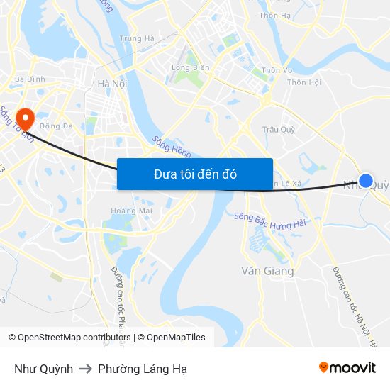 Như Quỳnh to Phường Láng Hạ map