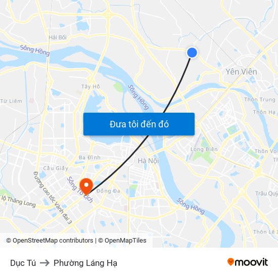 Dục Tú to Phường Láng Hạ map