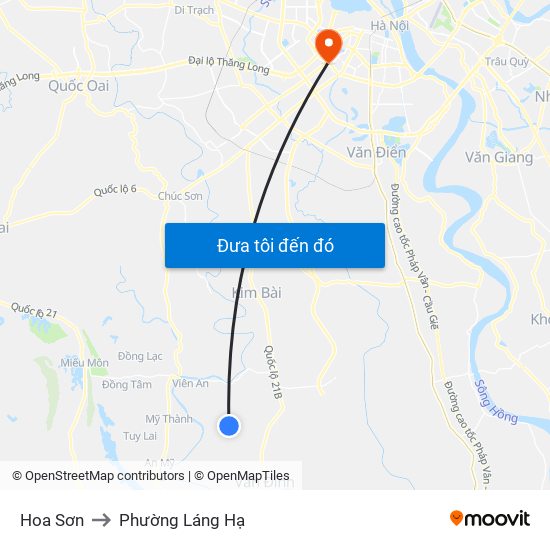 Hoa Sơn to Phường Láng Hạ map