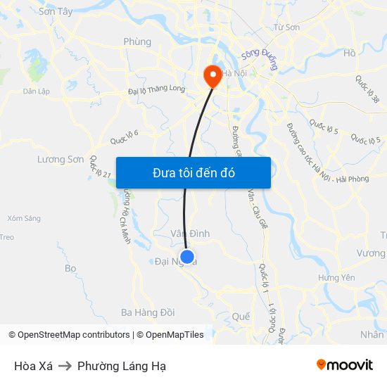 Hòa Xá to Phường Láng Hạ map