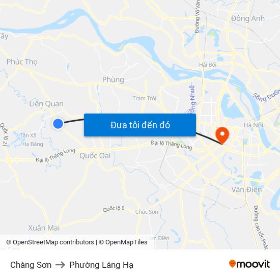 Chàng Sơn to Phường Láng Hạ map