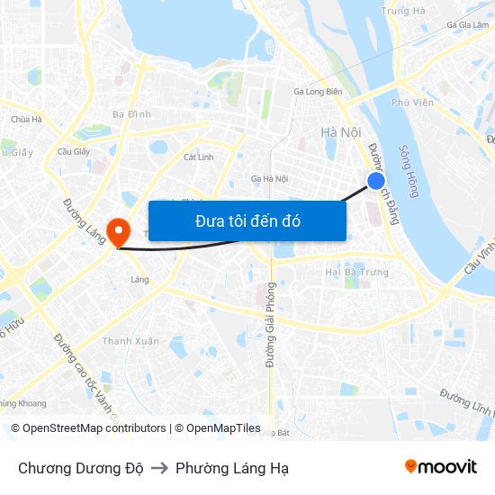 Chương Dương Độ to Phường Láng Hạ map