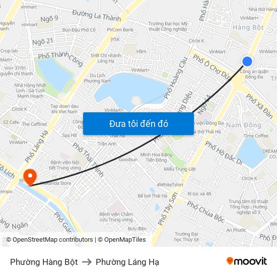 Phường Hàng Bột to Phường Láng Hạ map