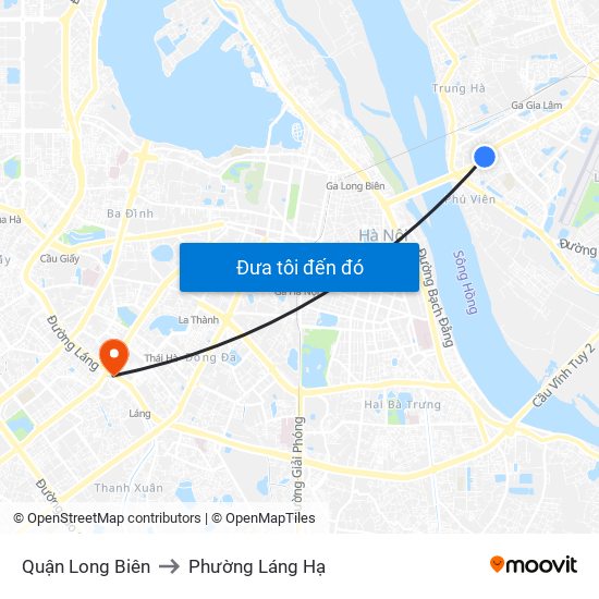Quận Long Biên to Phường Láng Hạ map
