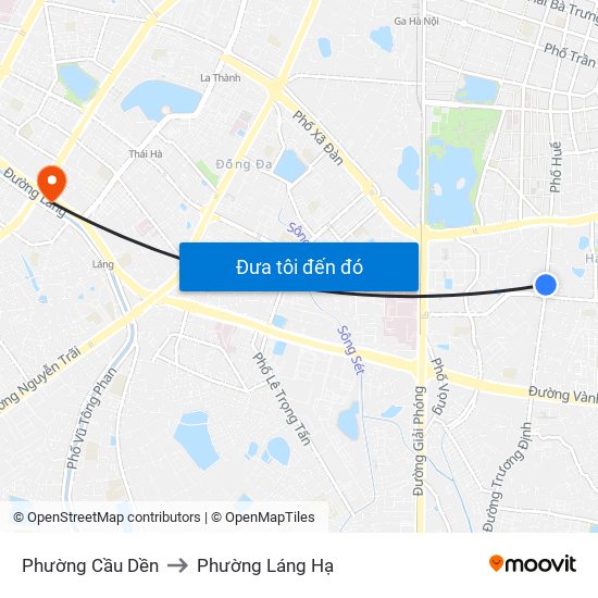 Phường Cầu Dền to Phường Láng Hạ map