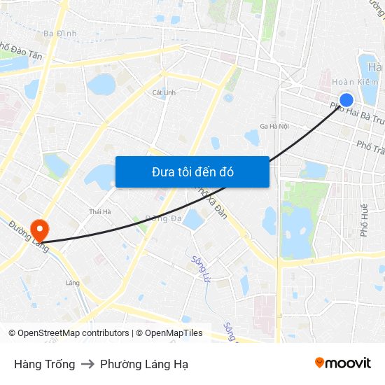 Hàng Trống to Phường Láng Hạ map