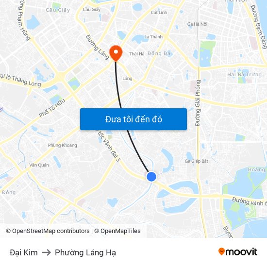 Đại Kim to Phường Láng Hạ map