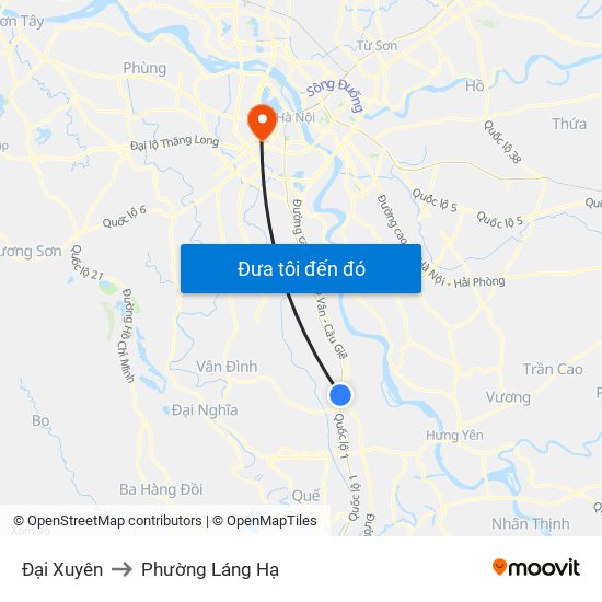 Đại Xuyên to Phường Láng Hạ map