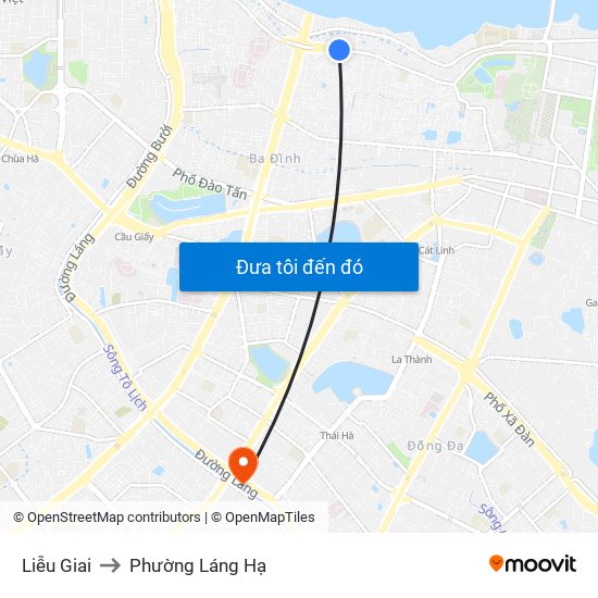 Liễu Giai to Phường Láng Hạ map