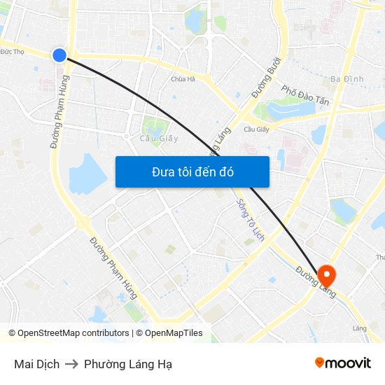 Mai Dịch to Phường Láng Hạ map